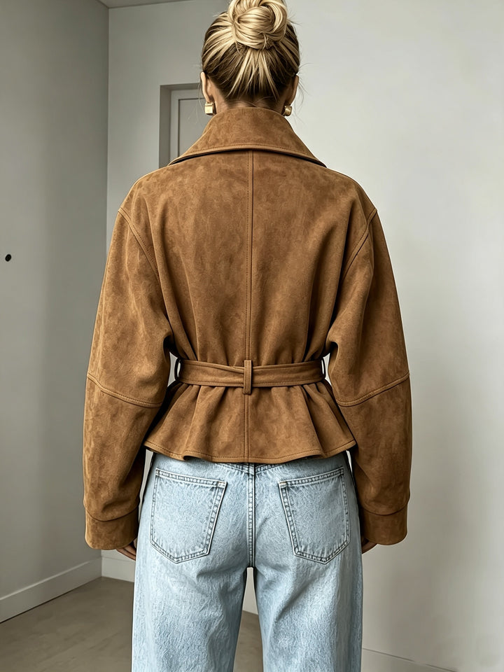 Perpetua | Giacca con cintura e collo a revers