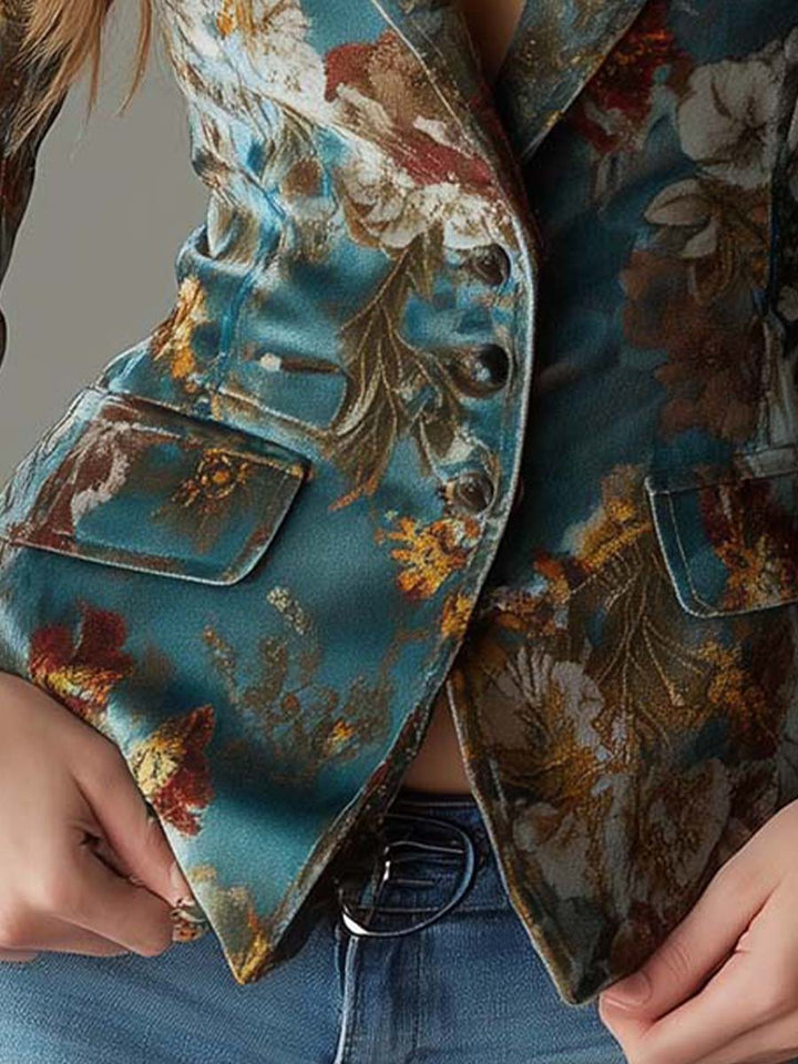 Egle | Blazer in velluto a fiori