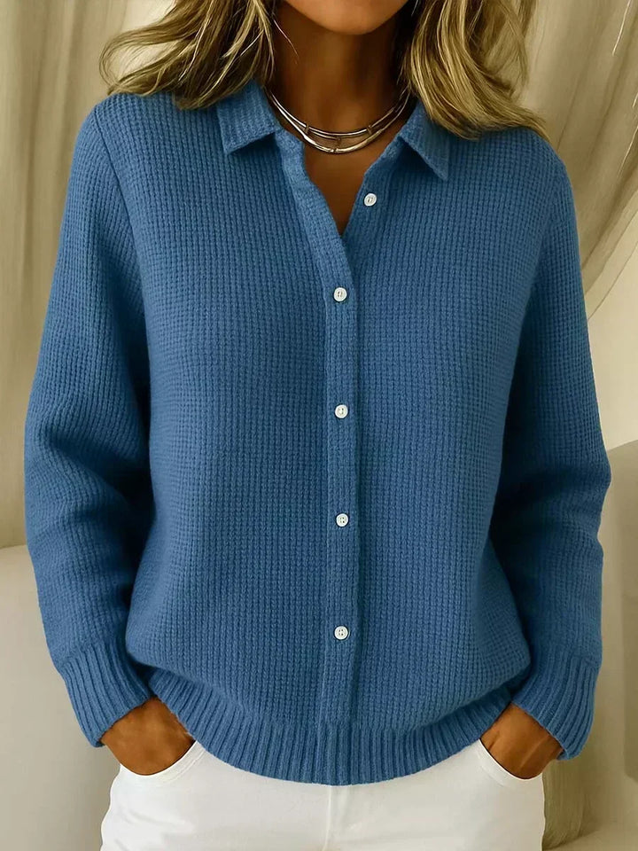 Manuela | Giacca in Maglia Texturizzata con Bottoni