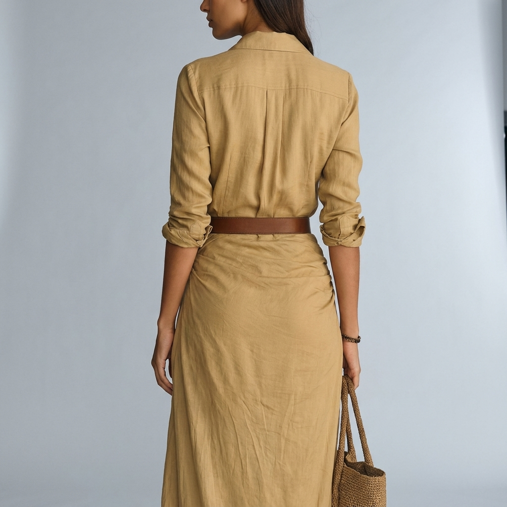 Camilla | Abito Lungo Elegante a Camicia