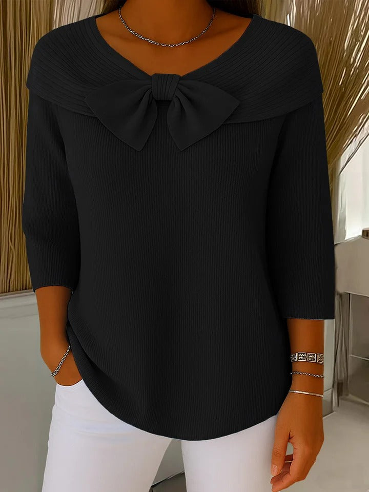 Ángeles | Maglione con Fiocco e Collo Tondo