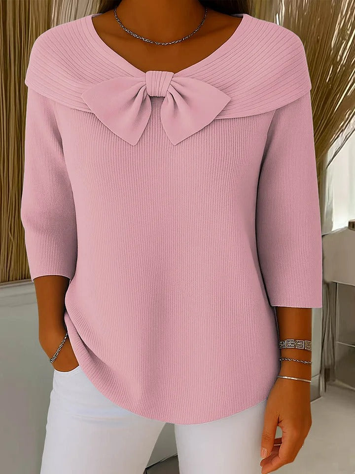 Ángeles | Maglione con Fiocco e Collo Tondo