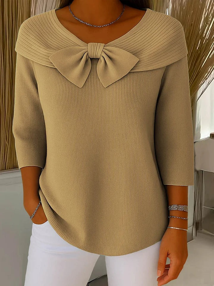 Ángeles | Maglione con Fiocco e Collo Tondo