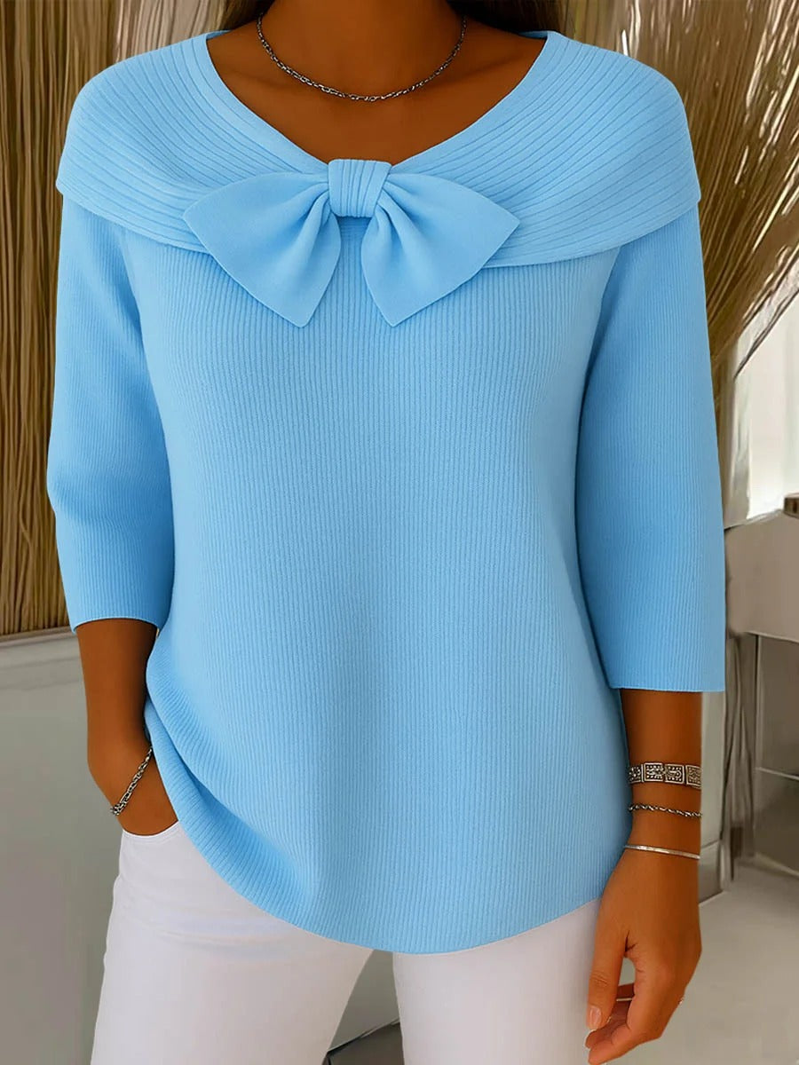 Ángeles | Maglione con Fiocco e Collo Tondo