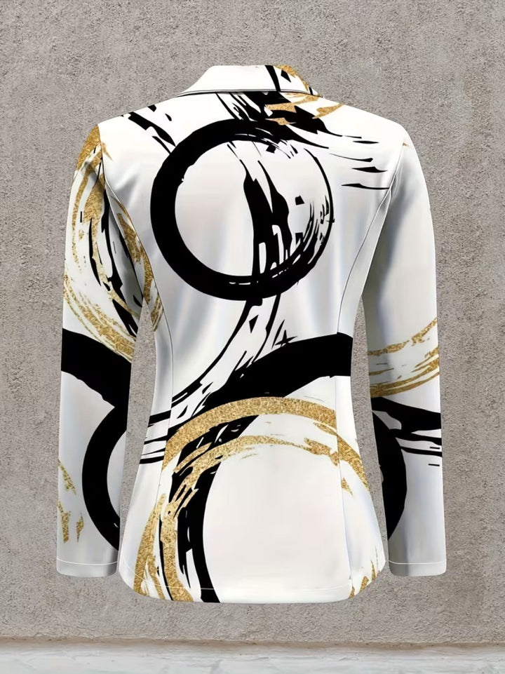 Ninfa | Blazer con Stampa a Pennellate