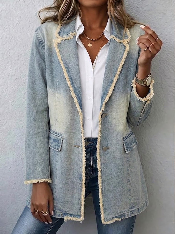 Norma | Blazer Vintage Oversize con Bordi Grezzi