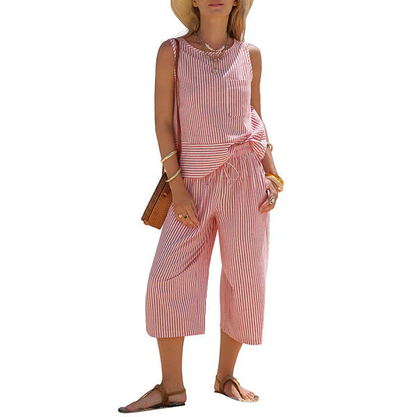 Eufemia | Completo in Cotone a Righe