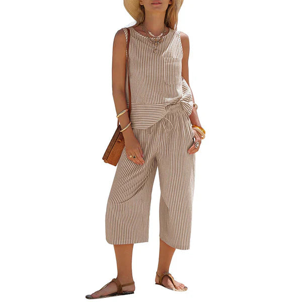 Eufemia | Completo in Cotone a Righe
